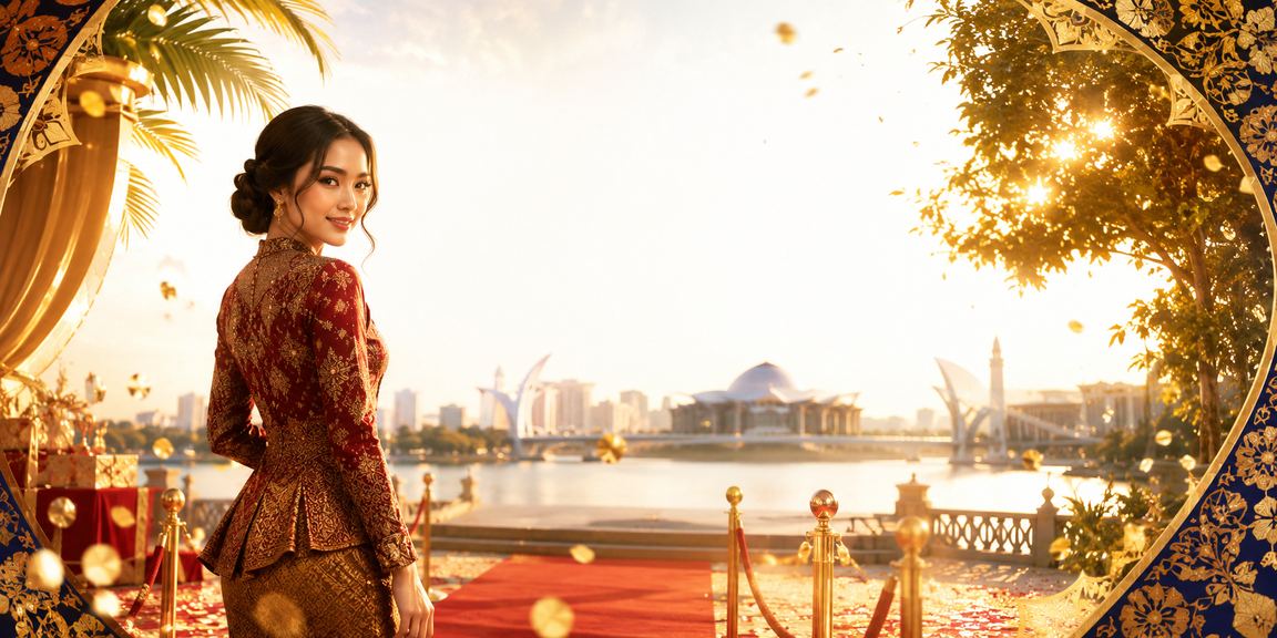 Suasana hiburan kasino berkelas di 123apps dengan tema batik Putrajaya
