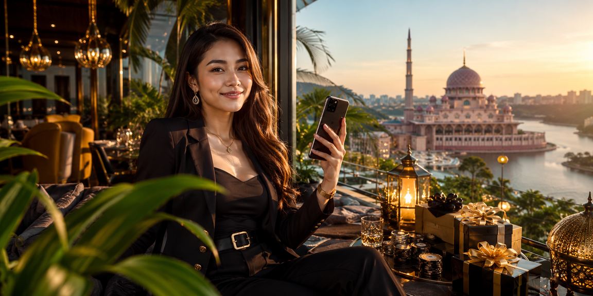 Pemain mengakses kasino dalam talian 123apps dari peranti mudah alih di Putrajaya